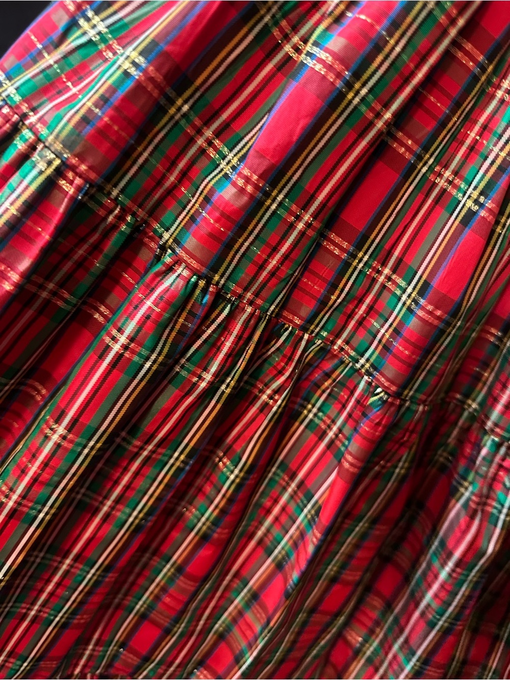 Betsey Johnson Black Lace-Up Bodice Red Tartan Skirt Dress - Picture 10 of 10